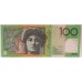 AUSTRALIA 2013 . ONE HUNDRED 100 DOLLARS BANKNOTE . STEVENS/PARKINSON . ERROR . INK SMUDGES